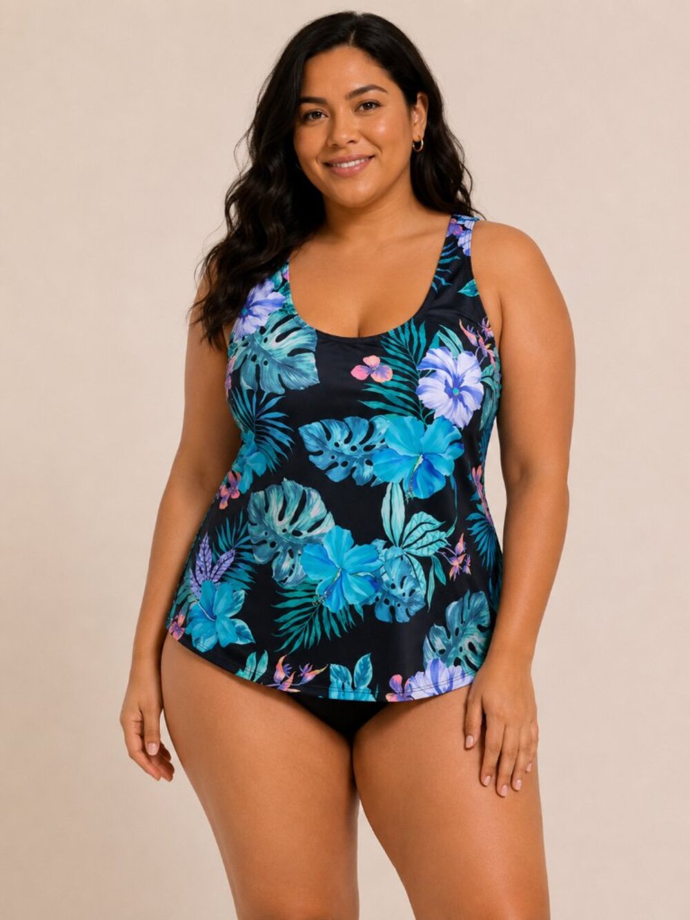 FULLFITALL Pink Floral Classic Tankini Top Plus Size 20 NWT